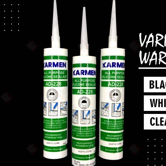 KARMEN Silicone Sealant Bottle Glass Glue Aquarium เทปกาวซิลิโคน - สีดํา