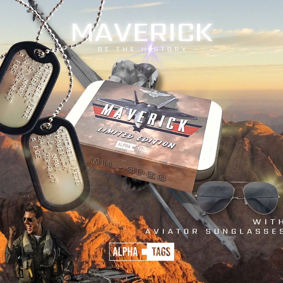 Direct ATC สร้อยคอป้ายสุนัข Top Gun edition dogtags สร้อยคอกองทัพ