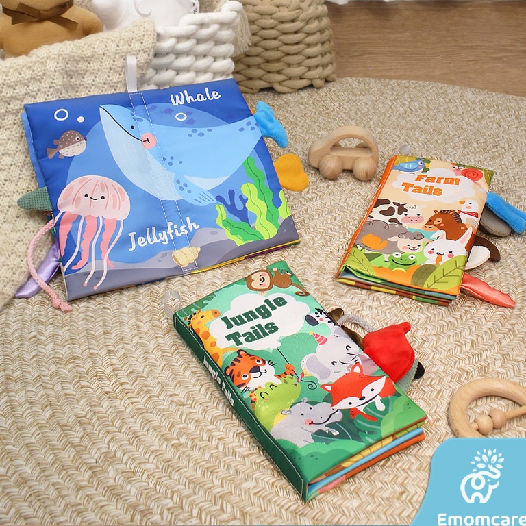 IMMEDIATELY ORDER SOFT BOOK TAILS 3D CUTE CHILDRENS CLOTH BOOKS BABY PILLOW BOOKS BOOKS หนังสือเสื้อ