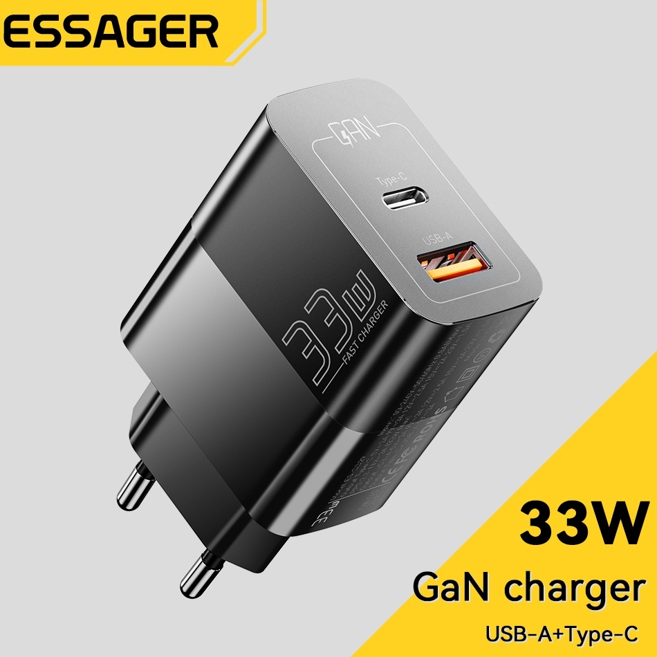 สั ่ งซื ้ อโดยตรง Essager USB Charger Type C 33W Fast Charging AC