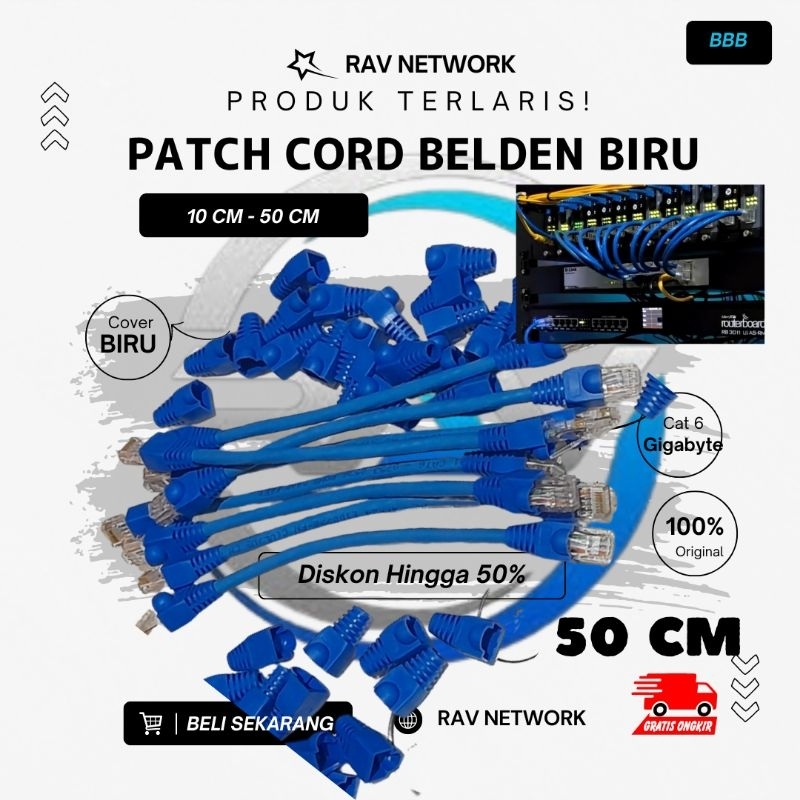 สาย RAV LAN SERVER BELDEN CAT 6 GIGABYTE BELDEN BLUE