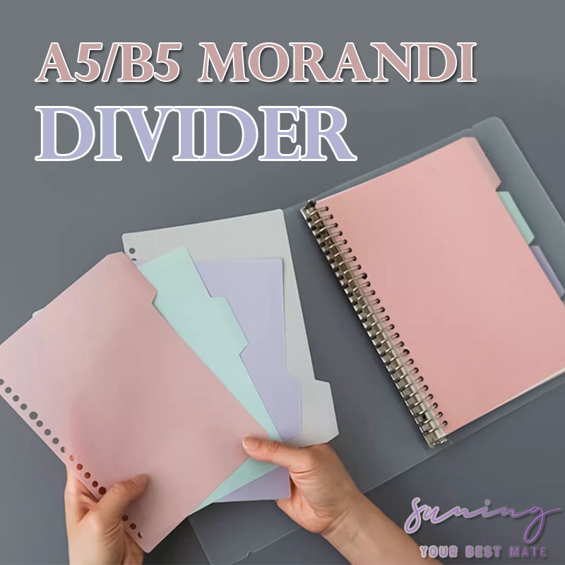 A5/B5 Morandi Pastel ART Divider / Pastel Color Binder Divider-Suning Mall