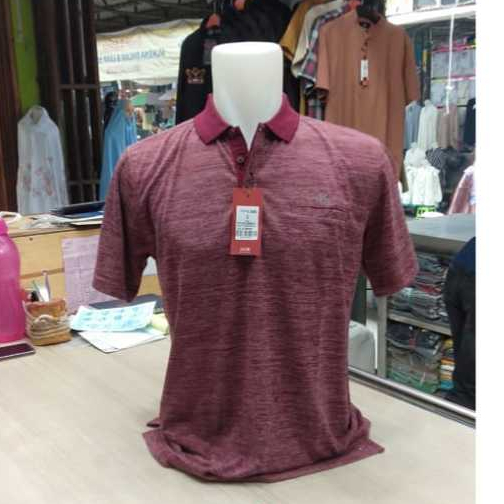 MERAH LGS เสื้อยืด CTS คอปกปกติ 224จ3096.01 ลายมารูน