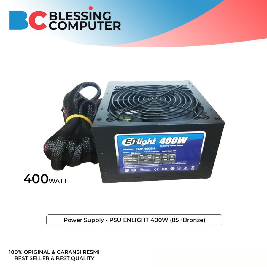 พาวเวอร์ซัพพลาย -PSU ENLIGHT 400W (85+Bronze)
