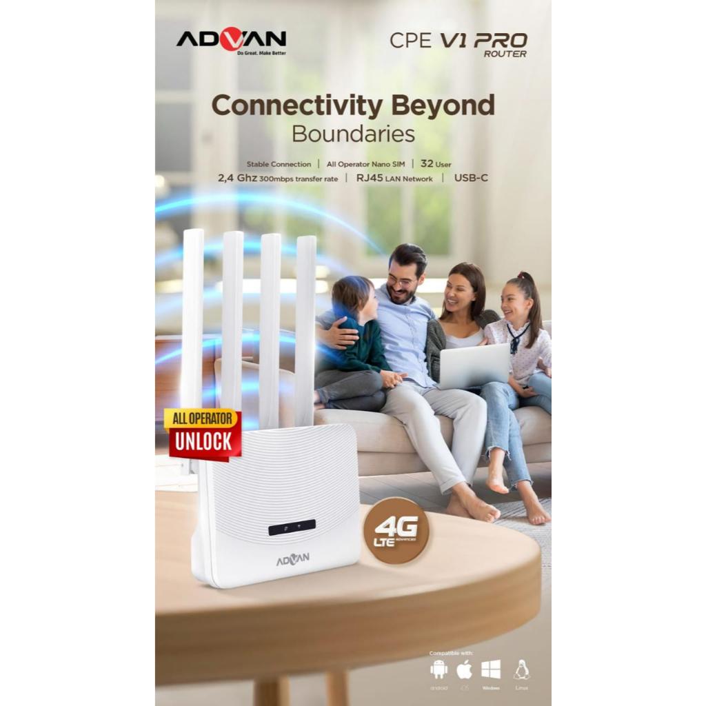 เราเตอร์โมเด็ม CPE V1 Pro 4G LTE - 150 Mbps - ใช้งานได้สูงสุด 32 รายการ