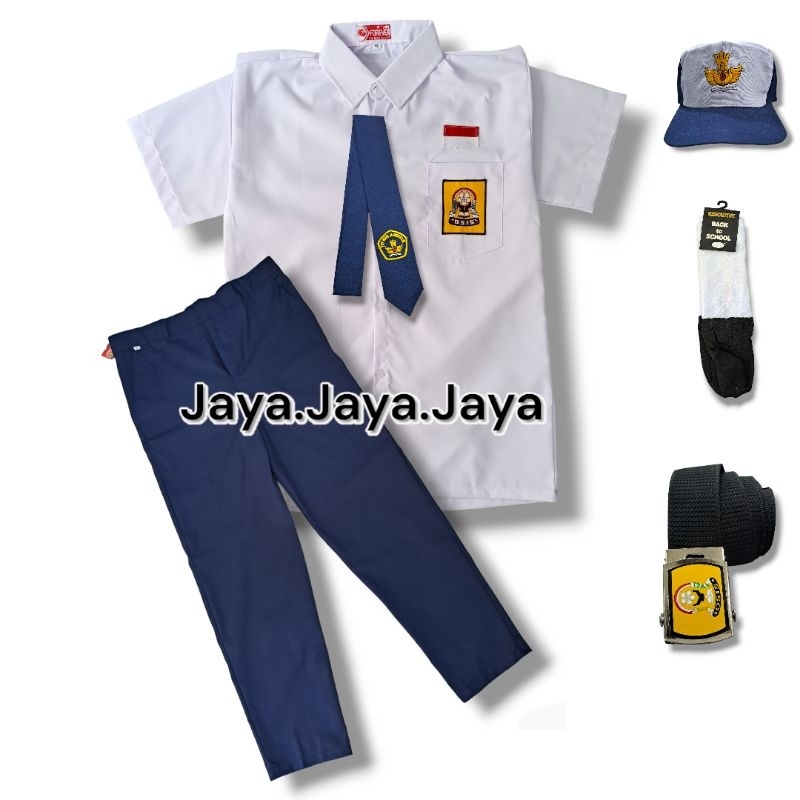 เสื้อเชิ้ตแขนชุดนักเรียนมัธยมต้นเด็กชาย กางเกงขายาว