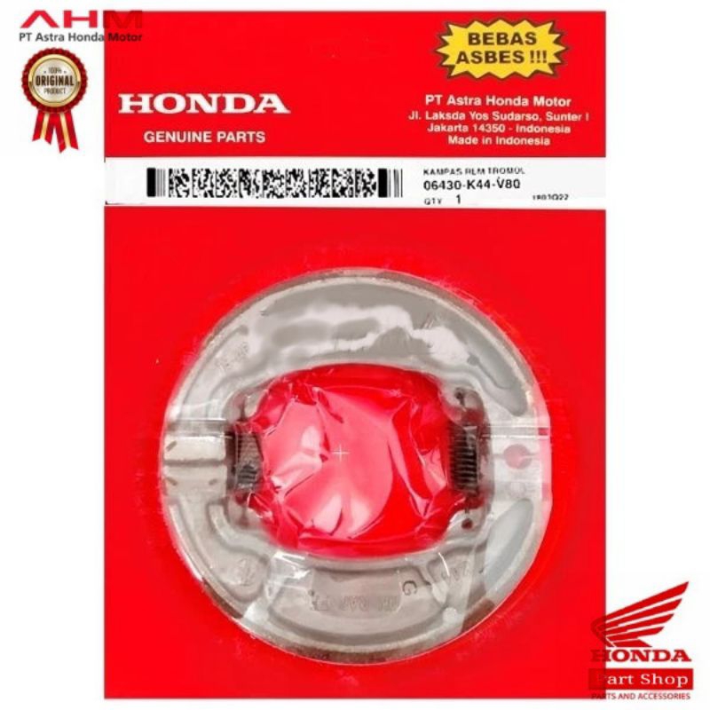 06430-K44-V80 ผ้าเบรค plus สปริงหลังสําหรับ Beat eSP, Vario, Scoopy ฯลฯ