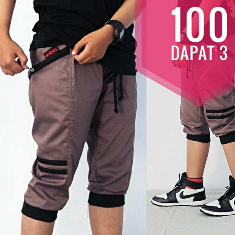 100 THOUSAND GET 3 PCS Jogger Shorts 3/4 Jogger pants