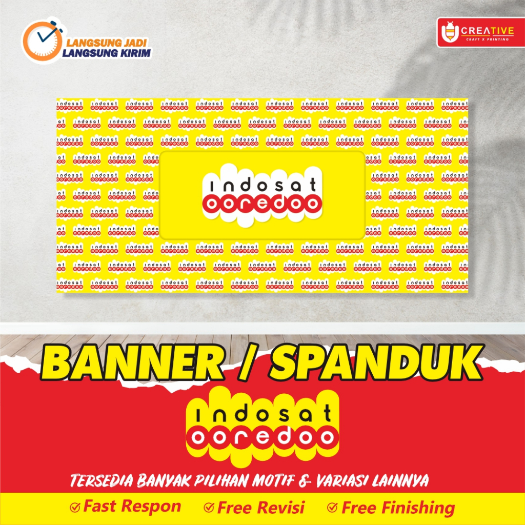 Indoat Ooredoo Counter Wall Backdrop Banner