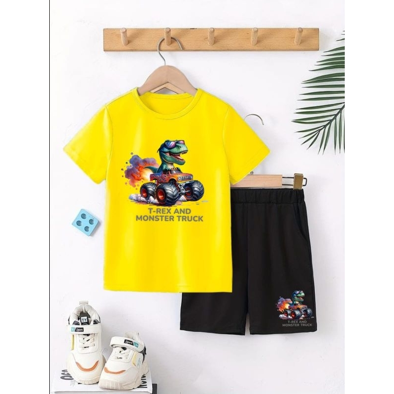 เสื้อผ้าเด็กไดโนเสาร์ T-rex สําหรับเด็กชายและเด็กหญิง