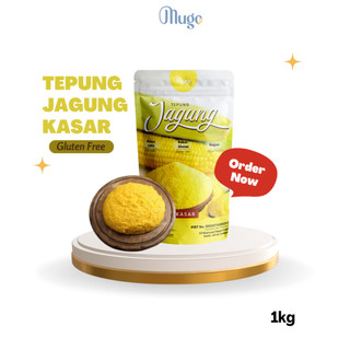 Mugo Tepung Jagung (polenta coarse) 1kg Kemasan Ekonomis Non GMO Lokal Source