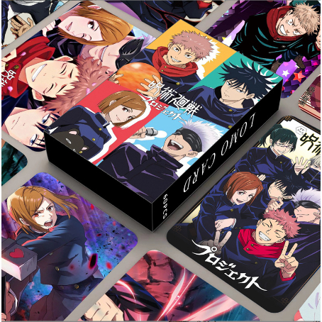 (Hosiji) การ์ด LOMO 60 ชิ้น/การ์ด LOMO อะนิเมะชิ้นเดียว naruto spy x family jujutsu kaisen [2 ด้าน]