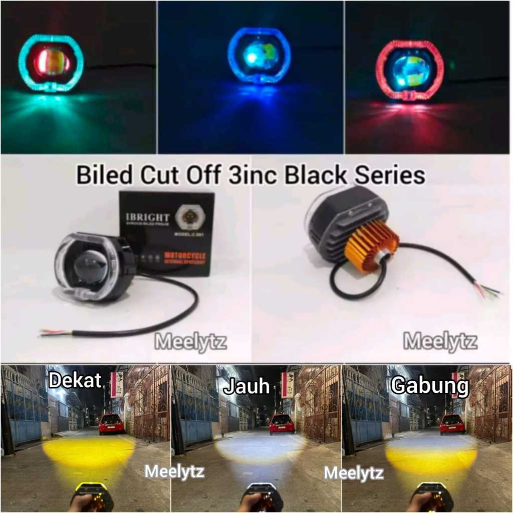 IBRIGHT C991 - โปรเจคเตอร์ Bished Cut Off 3inc Black Series High Low 5 สายล่าสุดรับประกัน bright C99