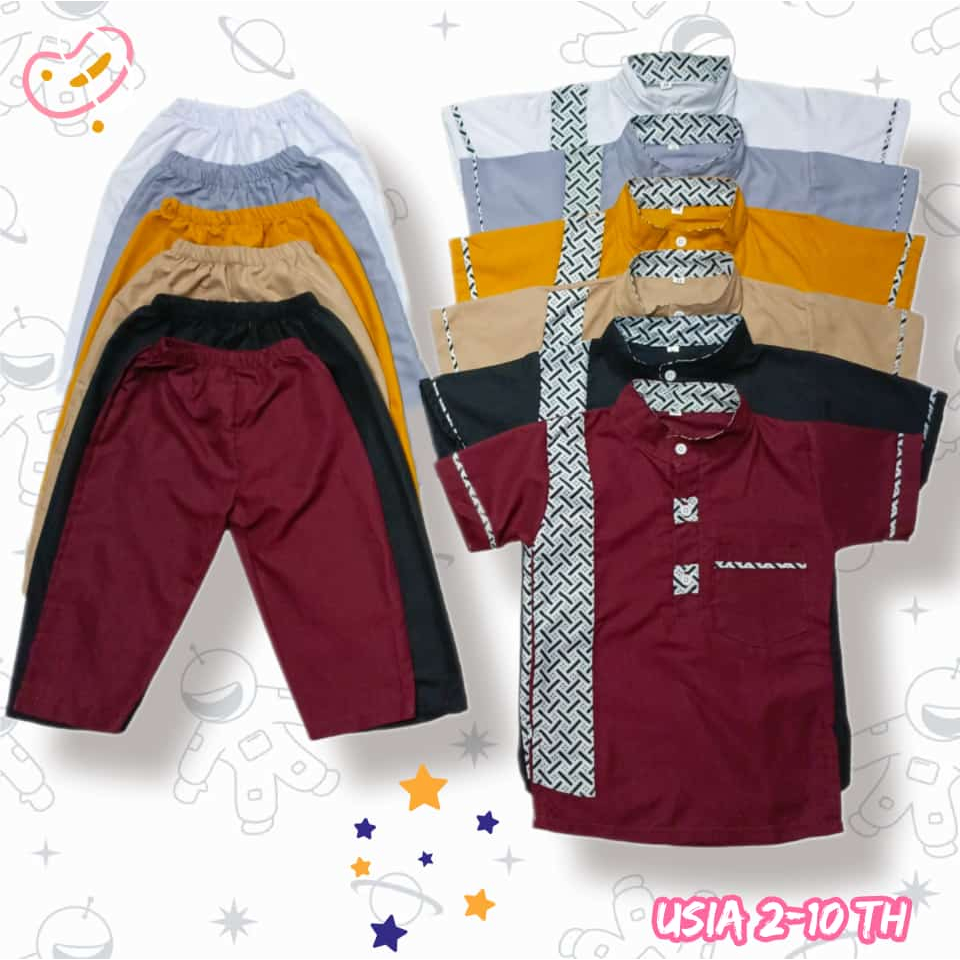 LATEST BILDRENS MUSLIM NGAJI เสื้อผ้าชุดสําหรับ BOYS อายุ 1-10 ปี
