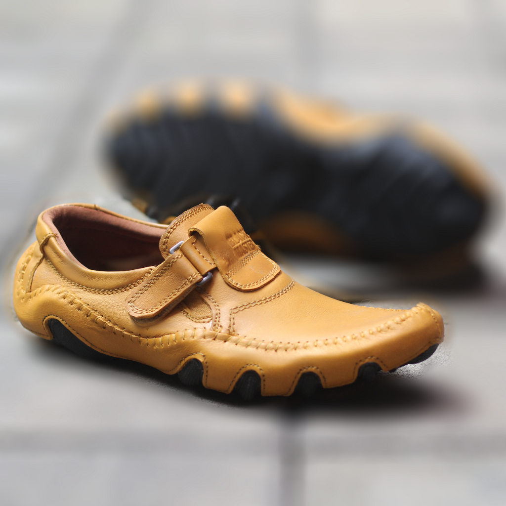 รองเท้าสลิปออนผู้ชาย MASTER Buffon Tan สีดํา