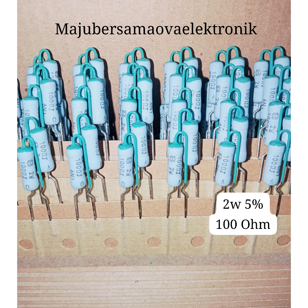 (10 ชิ้น) 2WATT 100 OHM 5% RESISTOR 2 WATT 100OHM RESISTOR 2W 100 OHM Panasonic ของแท้