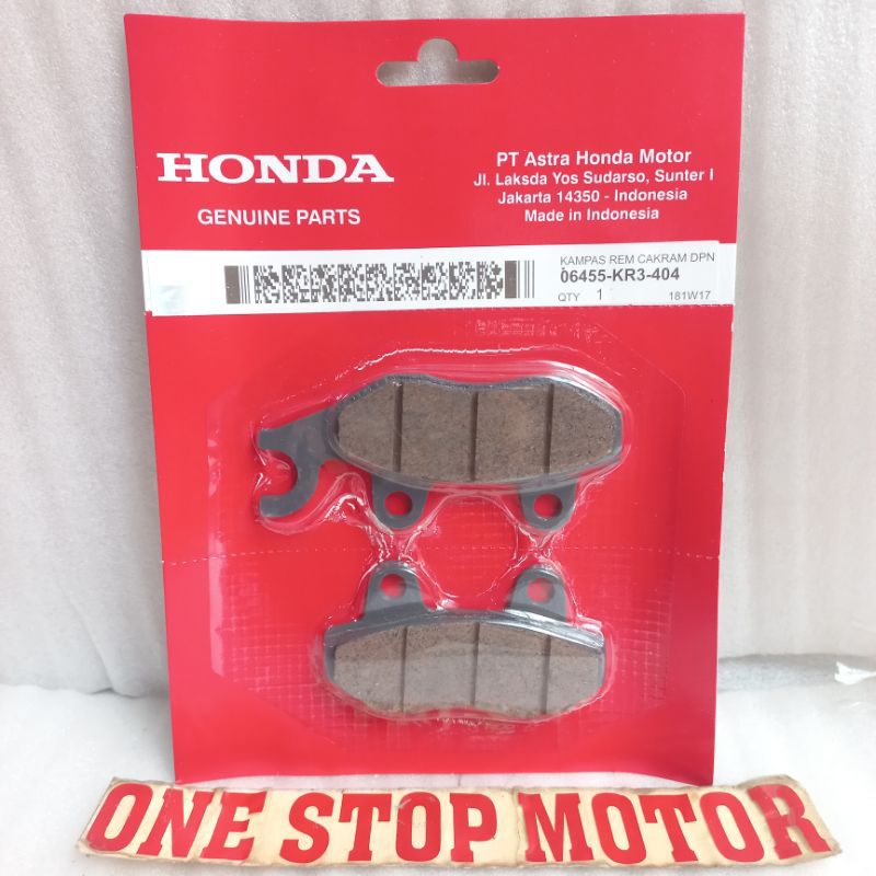 ผ้าเบรคหน้าสําหรับ Honda supra x KR3