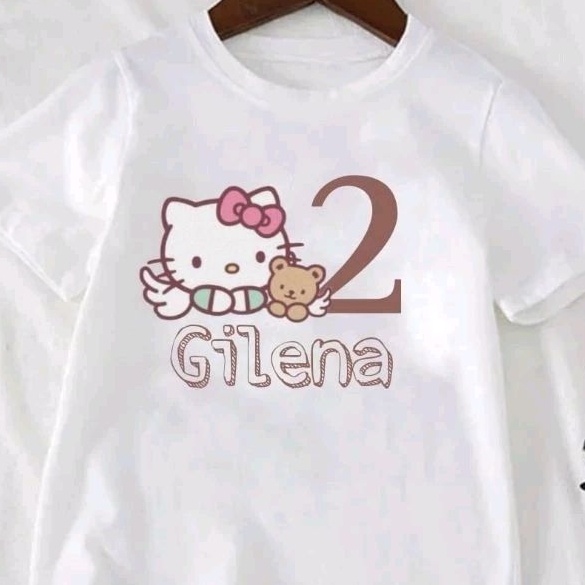 HELLO KITT*Y WING BIRTHDAY เสื้อยืด DOLL / COUPLE / CUSTOM NAME