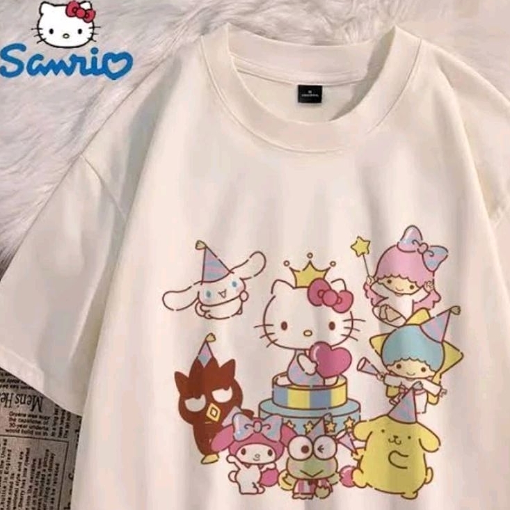 เสื้อยืด HELLO KITT*Y BIRTHDAY พร้อม SAN*RIO/CUSTOM NAME/COUPLE
