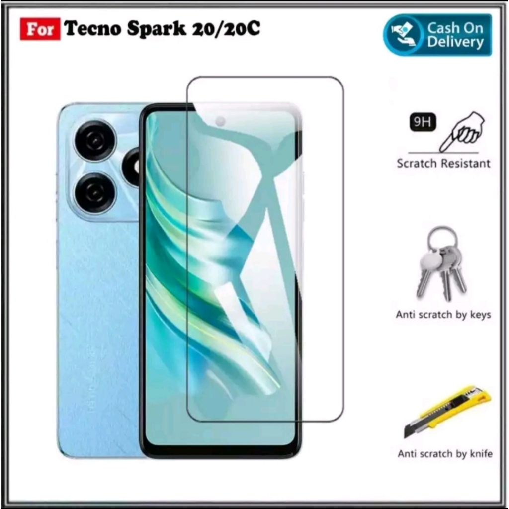 LAYAR Riyanali_Shop กระจกนิรภัย Clear Tecno Pova2, Pova Neo, Pova 3, Pova 5, 5 Pro, Spark 7 Pro, Spa