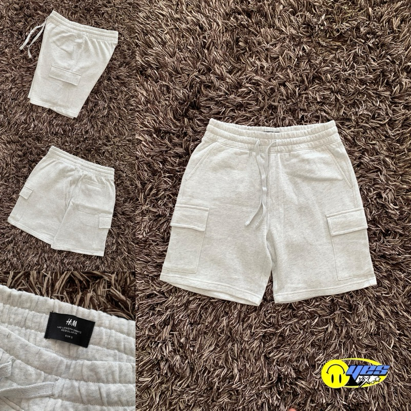 Mid LENGTH SHORT H&M REGULAR FIT LIGHT GREY