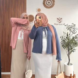 MARSYA Cardigan Tali Jumbo XL- XXL  / Cardi Outer Bigsize / Top Korean Oversize