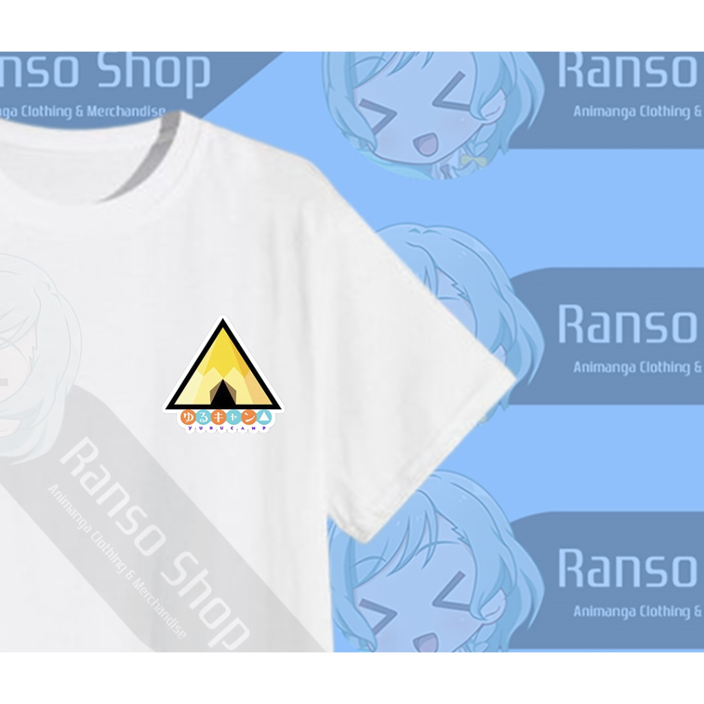 Ranso เสื้อยืด Yuru Camp โลโก้ภาพขนาดเล็ก/Yuru Camp โลโก้เสื้อขนาดเล็ก/เสื้อยืด Yuru Camp Distro อะน