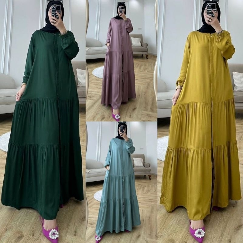 Wawa DRESS RAYON VISCORE PREMIUM / MIMA MAXY DRESS / ELEGANT KONDANGAN GAMIS / ผู้หญิง