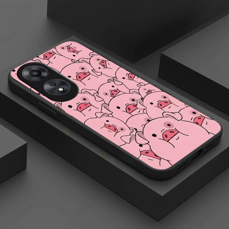 HP [KA185] ล่าสุด Oppo A60 A18 A38 A58 A78 Reno 11F Reno 11 5G Reno 10 Glass Softcase | ปลอก Infinix