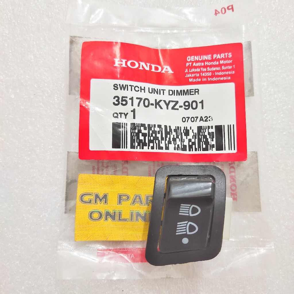TOMBOL 3-POINT ON-OFF LAMP DIMMER BUTTON BEAT SCOOPY SPACY FI VARIO 125 35170-KYZ-901
