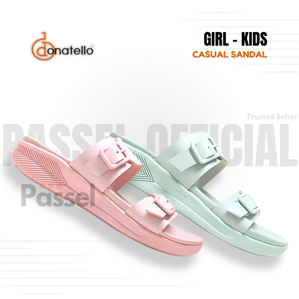 Donatello Size. 26-30 / 31-35 รองเท้าแตะลําลองสําหรับเด็กผู้หญิง Monochcrome | PD11062A / PD11062R