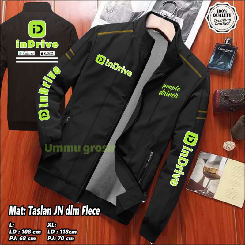 เสื้อแจ็คเก็ต inDrive ใหม่ล่าสุด กันน้ํา ขอฟรี