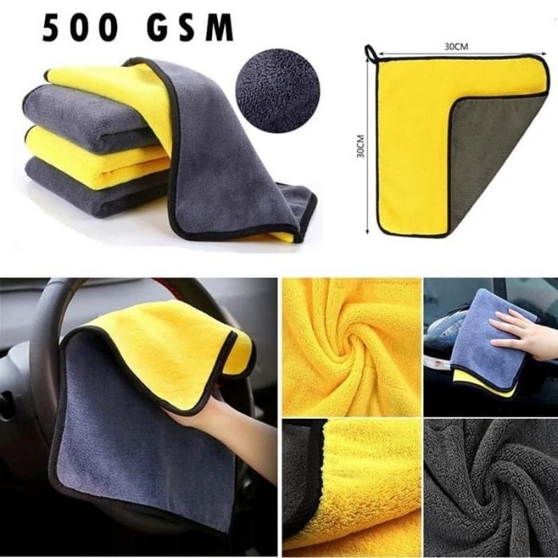 ผ้าทําความสะอาด ไมโครไฟเบอร์ 303.530 อเนกประสงค์ 2 ด้าน หลาย-การทํางาน รถรถจักรยานยนต์ทําความสะอาดตะ