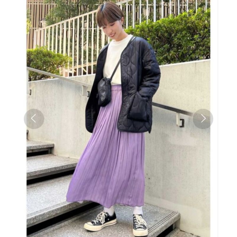 SHIMER PLEATED SKIRT LILAC BY THE SHOP TK