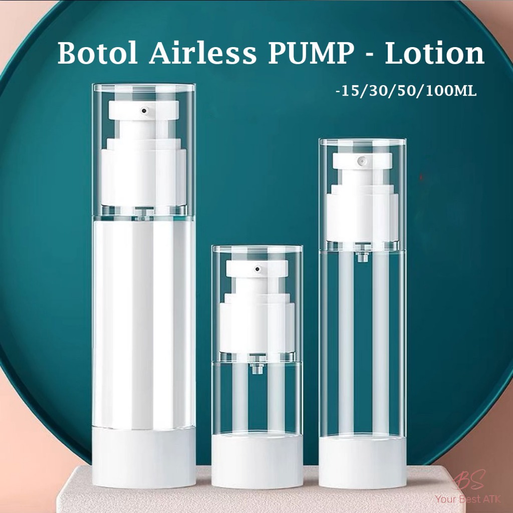 Airless PUMP Bottle - Travel Serum Lotion Size Refillable Skincare / Sanitizer Kit - เครื่องเขียนที่