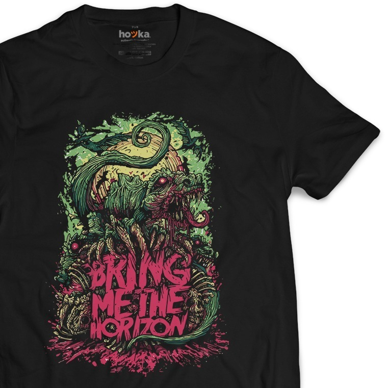 Bring ME THE HORIZON เสื้อยืด Jurassic Distro BMTH BRING ME THE HORIZON Band เสื้อยืด