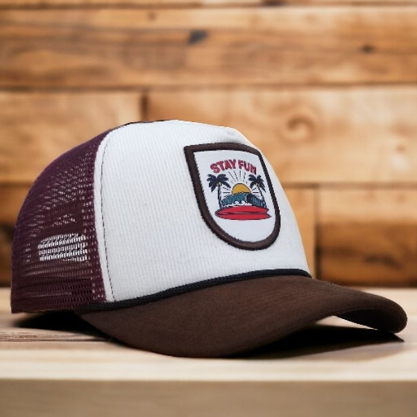 Wankbay Trucker stay fun corduroy Hat distro