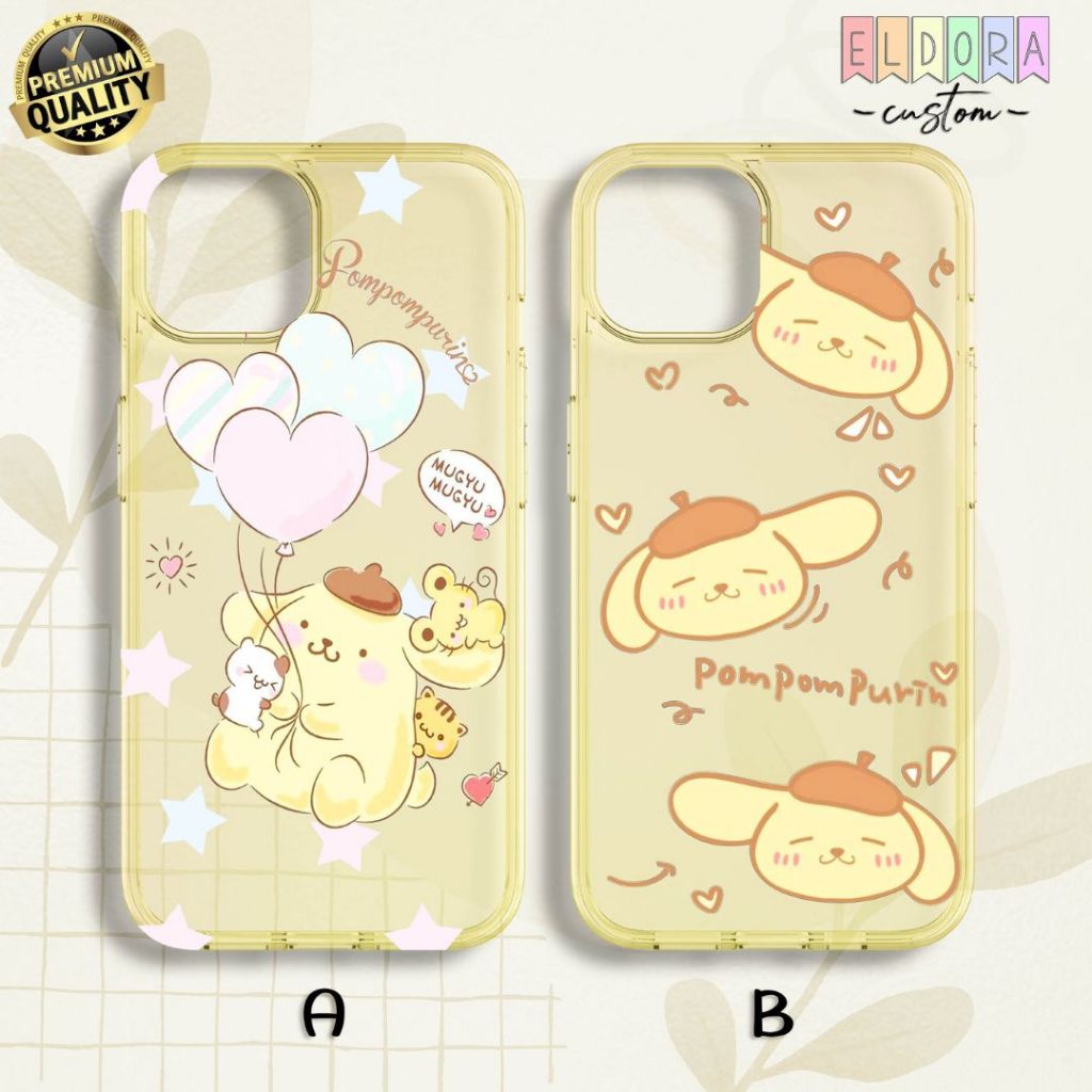 [SOFTCASE] SANRIO POMPOMPURIN TRANSPARENT CASE I-PHONE XR XS 11 11 pro 11 pro max 12 pro max 13 pro 
