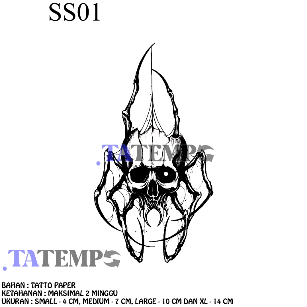 ปากกาสักชั่วคราว - SKULL/SPIDER/PINTEREST SKULL SPIDER/SKULL SPIDER/SKULL SPIDER