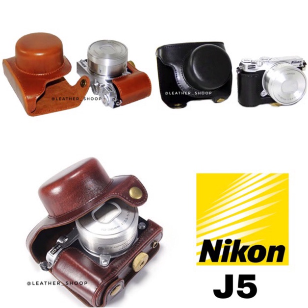 รหัส K63R Case Nikon 1 J5 Cover Leather Case Camera Protective Skin