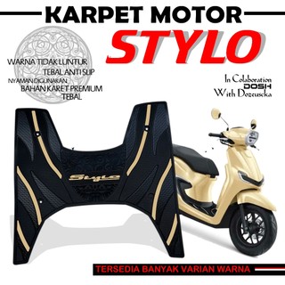 Dozeuscka Karpet Motor Stylo Bahan Karet Premium Tidak Luntur Anti Slip Tebal Nyaman saat Berkendara