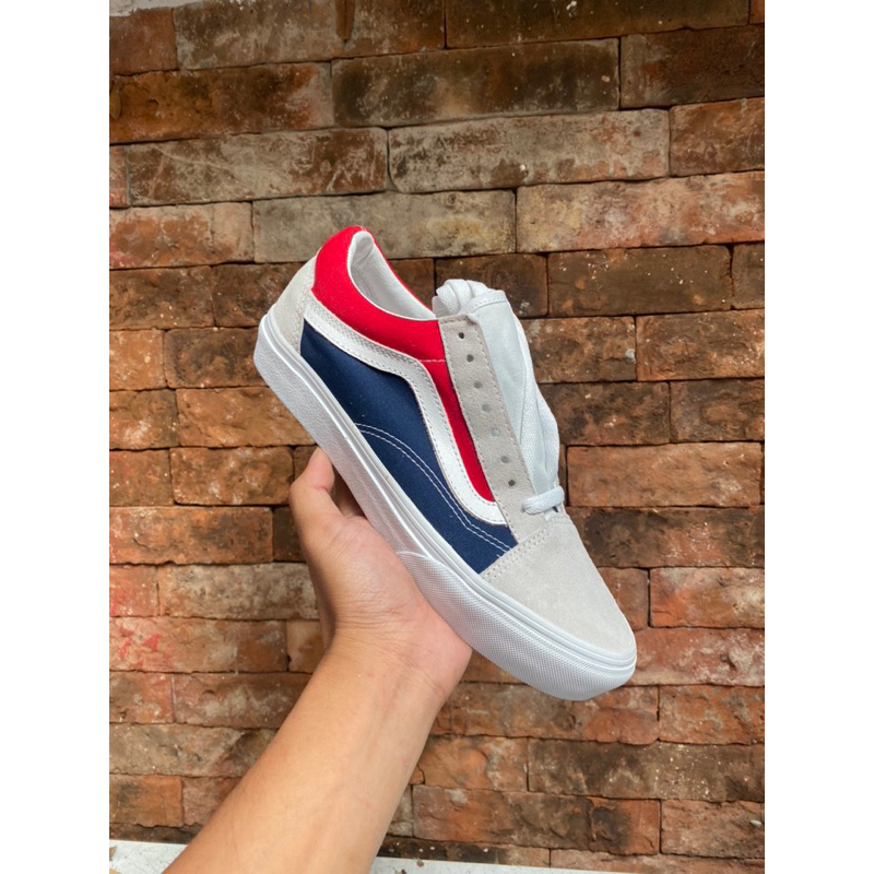 Vans Oldskool Retro block Pepsi แทนที่กล่อง