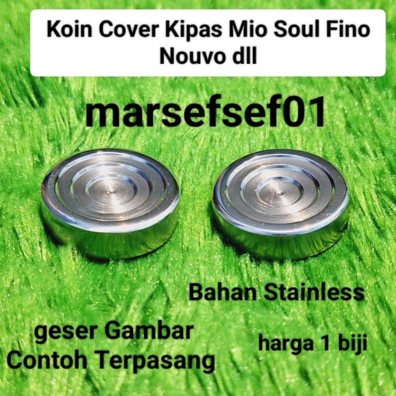 ฝาครอบเหรียญ ฝาครอบพัดลม Mio Nouvo Soul Fino วัสดุสแตนเลส