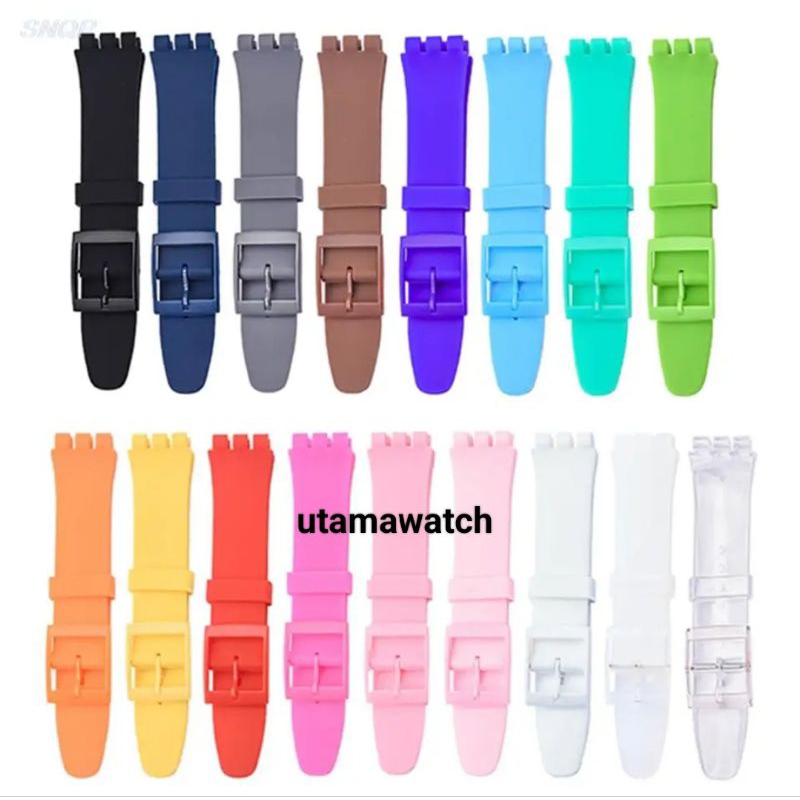 สายนาฬิกา Oem Swatch ดั้งเดิม Swatch 19mm Strap Swatch Irony New Gent สายนาฬิกาหลากสี