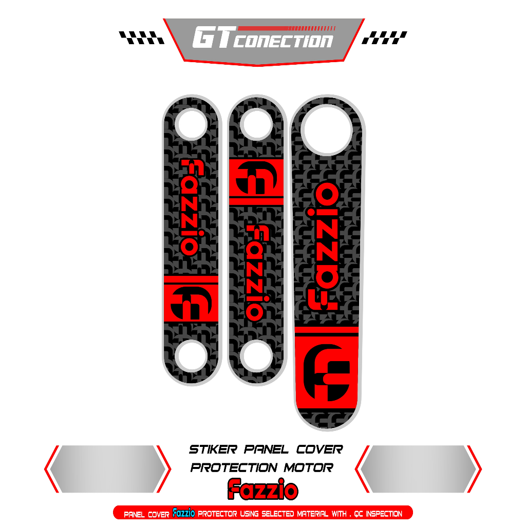 FAZZIO สติ๊กเกอร์ฝาครอบไวรัสรถจักรยานยนต์ / สติ๊กเกอร์แยกประเภท ELASTIC