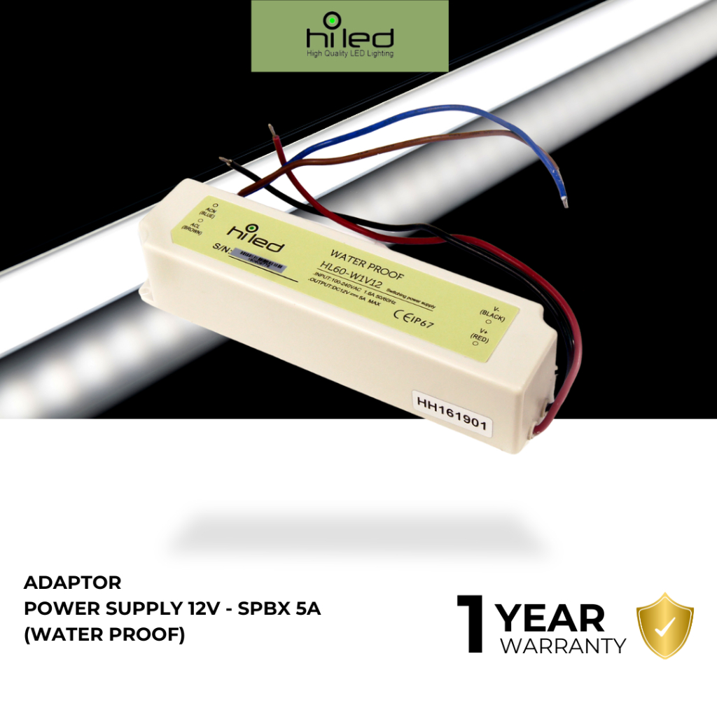 HILED-ADAPTOR/POWER SUPPLY SPBX 5A -12VOLT OUTDOOR