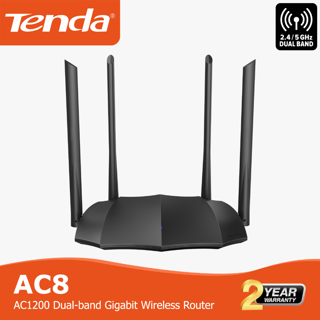 Tenda AC8 - AC1200 เราเตอร์ไร้สาย Gigabit ดูอัลแบนด์