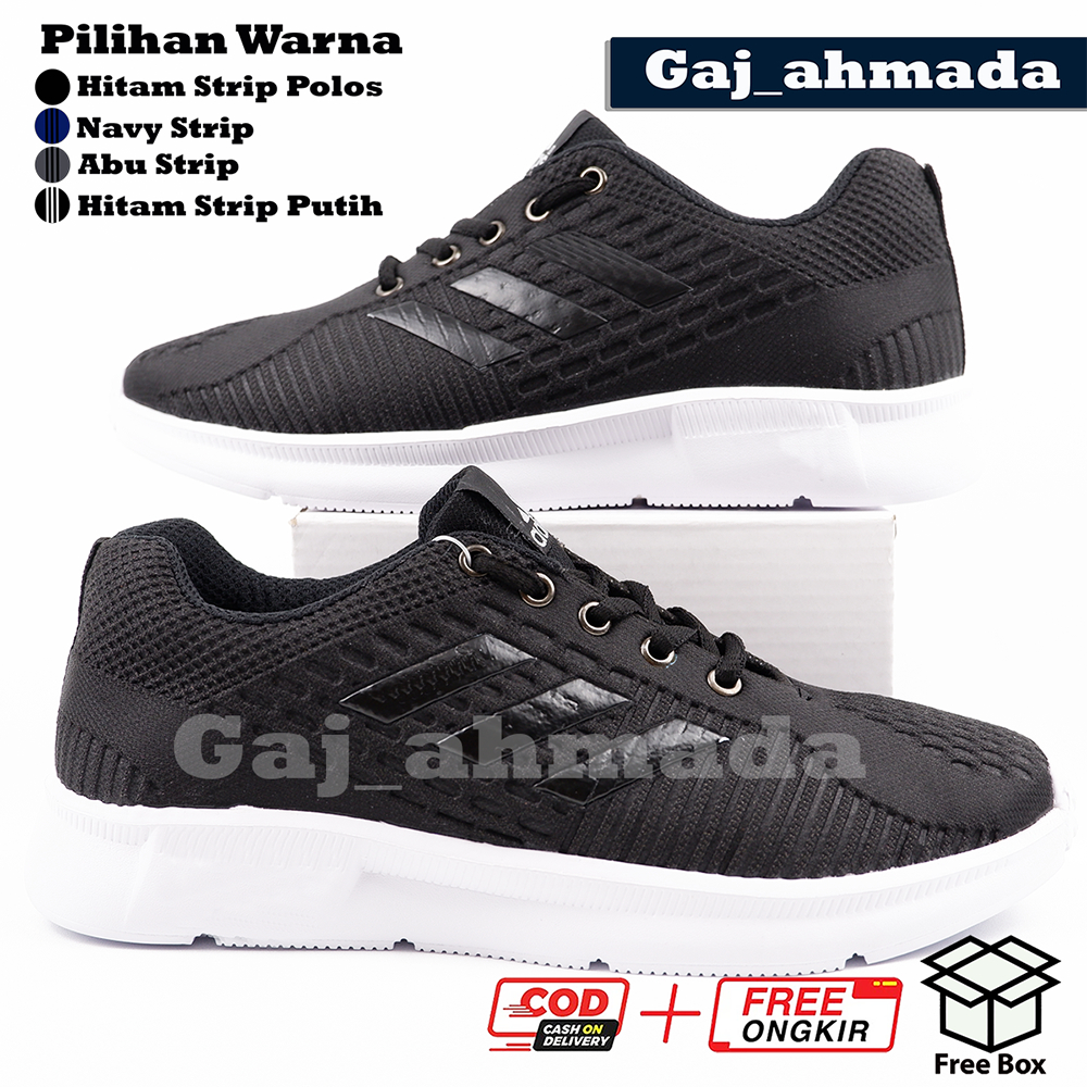 Hitam Women& 39;s Men& 39;s PLAIN BLACK SCHOOL shoes - รองเท้ากีฬา - zumba Men& 39;s Women&s รองเท้า