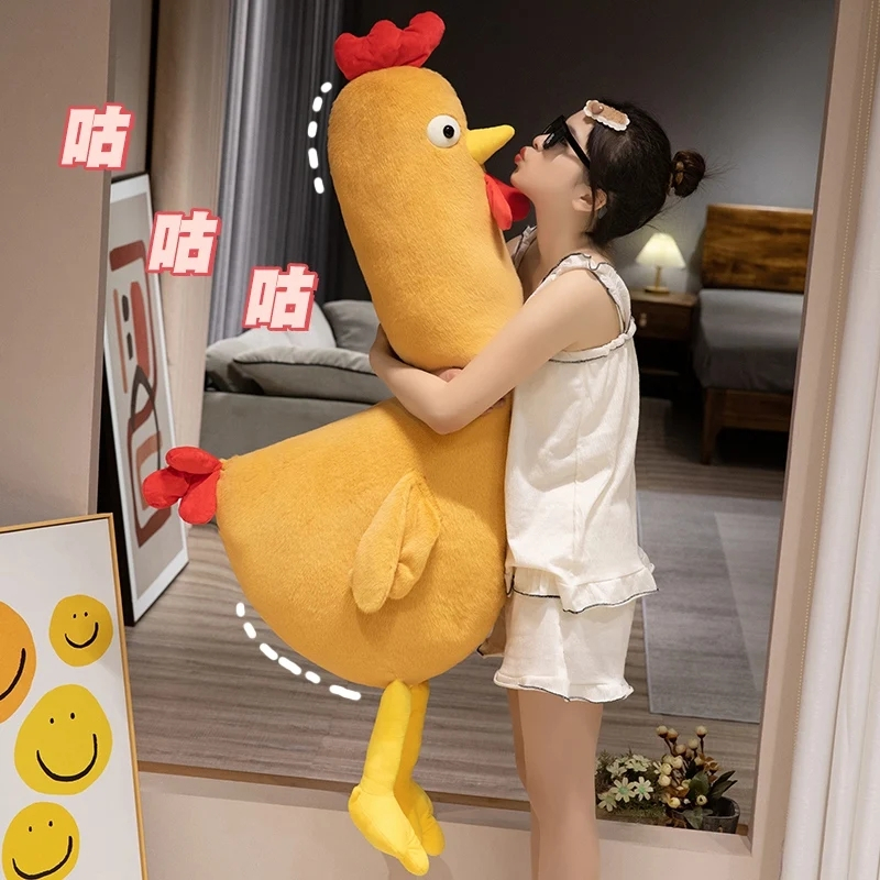 ตุ๊กตาหมอนตัวอักษรไก่ 100 ซม. น่ารักและน่ารักหมอนข้างไก่จัมโบ้ ราคา ถูกที่สุด ดีลบีเคเค แกลเลอรีภาพที่ 2