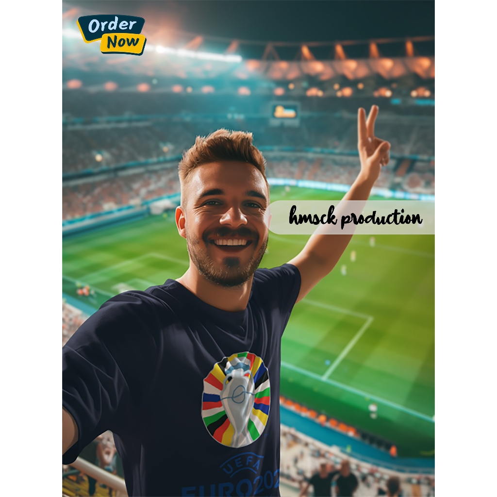 EURO 2024 เสื้อยืด FOOTBALL FAN SUPPORTER SHIRT PREMIUM COTTON COMBED 30S EURO 2024 GERMANY MENS เสื